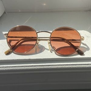 Serengeti round gold rim glasses